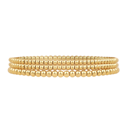 Set de 3 bracelets perles Joy plaqués or 18 carats