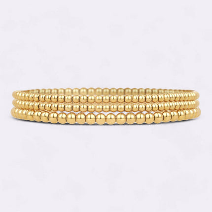 Set de 3 bracelets perles Joy plaqués or 18 carats