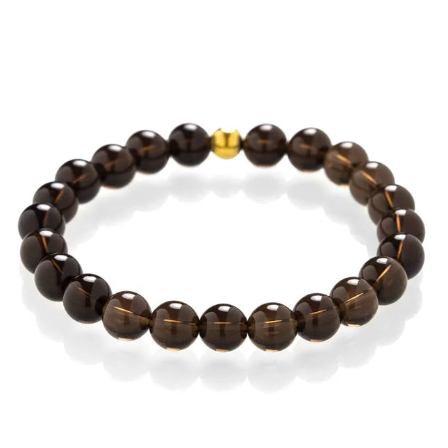 Armband "Channel your mind", 8mm Rauchquarz